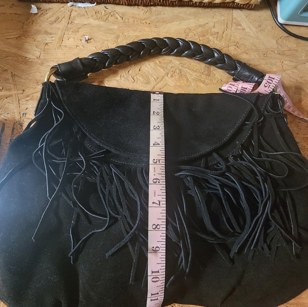 CZ‎ Falconer Womens Blk Suede Leather Hobo Bag - Picture 11 of 11
